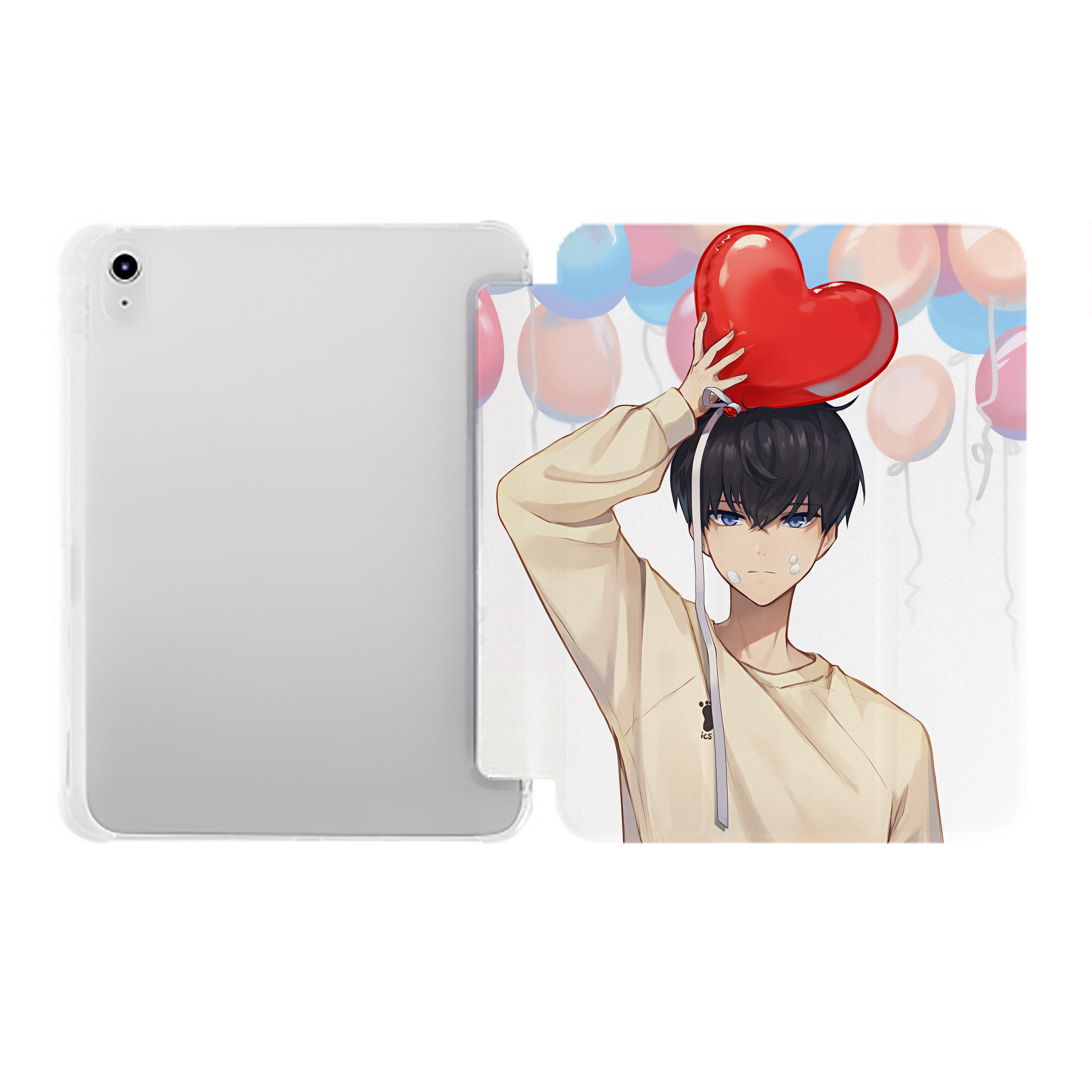 （画像用） ハイキュー!! Haikyu!! IPad ケース ペン収納付き 三つ折りスタンド PUレザー×シリコン 対応機種9.5/10.5/10.9インチ
